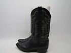 JUSTIN Mens Size 11 D Black Bullhide Leather Cowboy Western Boots