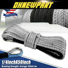 10000LB Synthetic Winch Rope Line Recovery Cable ATV UTV w/ Sheath 1/4