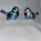 Vintage Goebel Blue  Bird Realistic Porcelain Figurine West Germany Set Of 2
