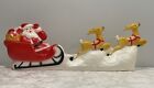 VTG Union Blow Mold Santa Sleigh Reindeer 31” Christmas & LOCAL Available