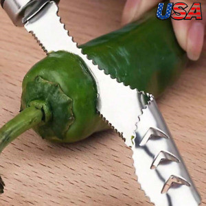 Stainless Steel Pepper Seed Remover Jalapeno Chili Corer Multifunctional Gadget