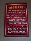 Rules Of BBQ Tin Sign 