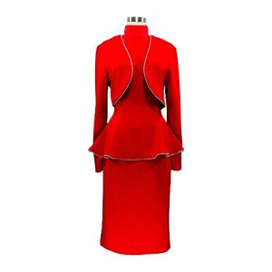 Vintage Red Dress Size S Drag Queen Crossdresser Showgirl TV RARE 3 Pc