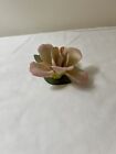 Vintage Capodimonte Rose Flowers, Pink and Yellow, With Leaves