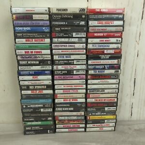 Lot Of 75 Cassette Tapes Rock Pop 70's 80's Mixed Artists Aerosmith Foreigner