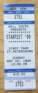 New ListingStarfest ‘99 Ticket Stub Vinoy Park St. Pete 5/30/99 #3753