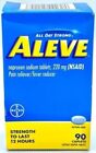 Aleve 220Mg Pain Reliever / Fever Reducer 90 Caplets exp10/2024+