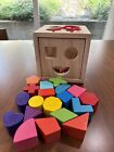 Shape Sorter Toys with 19 Shape Blocks,Shape Sorting Cube Toy Box Classic