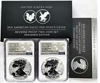 2021 W/S REVERSE PROOF SILVER EAGLE T 1/2 DESIGNER SET FIRST RELEASES NGC PF70