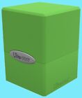 ULTRA PRO LIGHT GREEN SATIN CUBE DECK BOX Card Compartment Storage Case mtg