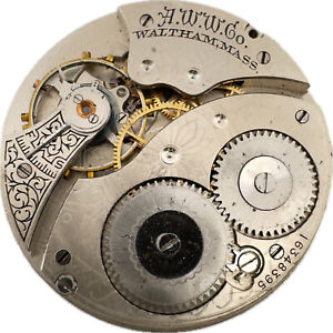 Antique 12s Waltham 7 Jewel Mechanical Pocket Watch Movement 210 USA for Repair