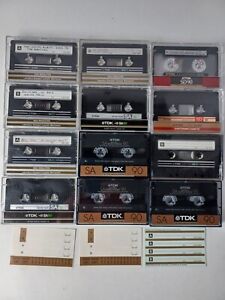 TDK SA90 and SD90 Lot of 12 High Bias Cassette Tapes Type II ~ 1 Missing Tab