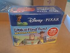 Disney Pixar Look and Find Fun Activity Cards in Sealed Tin 100 Double Sided