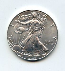 2020 $1 American Silver Eagle 1 Troy OZ .999 Fine Silver Coin Nice BU