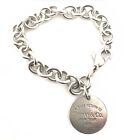 Please Return to Tiffany & Co. Sterling Silver Circle Tag Charm Bracelet-A2881