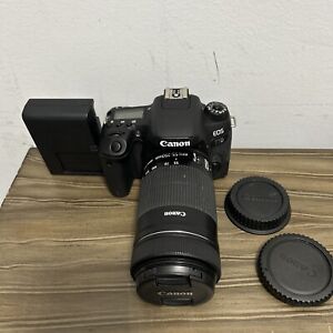 Canon EOS 77D 24.2MP Digital SLR Camera - Black (Kit w/ EFS 55-250mm Lens)