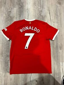 Adidas Manchester United Home Kit 2021-2022 Of Ronaldo Number 7 Size Large