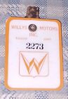 Willys Motors Inc Employee Worker Badge # 2273 Toledo Ohio JEEP JEEPSTER WW2 ERA