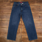 Vintage Levis 579 Jeans 34 x 34 Baggy Straight Wide-Leg Blue Red Tab Denim