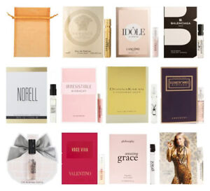 11 Women's Perfume Samples Vials with Organza Bag