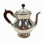 Vintage Daalderop Royal Holland Pewter Wood HandleTeapot Tea Pot w orig papers