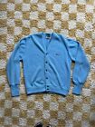 The Fox Sweater Mens S Vintage JC Penney Cardigan Grandpa 80s Baby Blue