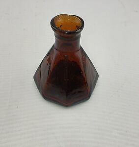 Antique Stoddard Glass Umbrella Inkwell Ink Bottle Open Pontil