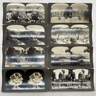 LOT OF 8 STEREOVIEW CARDS Amsterdam Austria Bohemia Wall of China Quebec Volcano