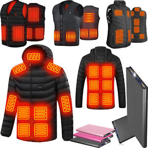 Heated Vest Body Warm Electric USB Jacket Men Women Thermal Heating Coat Battery