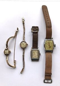 Lot Of (4) Vintage Old Watches
