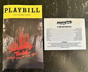 SWEENEY TODD April 2024 Broadway Playbill & Cast Insert - Tveit & Foster