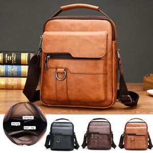 Men's Leather Handbag Shoulder Bag Business Briefcase Crossbody Casual Fashion