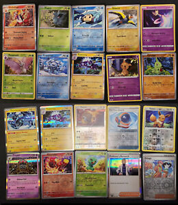 Pokemon TCG Bulk Holo Cards Rares Uncommons Commons, 20 cards included, 1