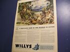 WWII Willys Jeep large color ad- Seabees at Battle-Sessions illustration