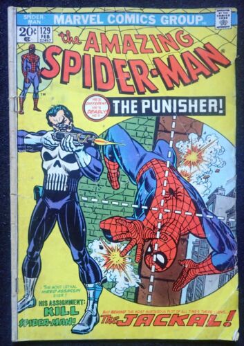 Amazing Spider-man #129 🕸️ GOOD, COMPLETE & UNRESTORED! 🕸️ 1st Punisher 1974