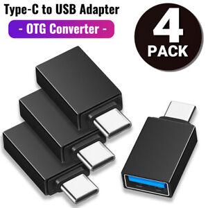 4 Pack USB-C 3.1 Male to USB A Female Adapter Converter OTG Type C Android Phone