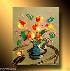 FLOWERS  CREATED  BY MARK KAZAV  Original Oil Abstract Painting  SDFG