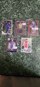 Prizm-Topps-Chrome-Obsidian Soccer Cards Patch-Serial Numbered Lot Of 5 SEE PICS