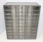 Vintage 50 Drawer Akro Mils Small Parts Storage Organizer Cabinet Gray Plastic