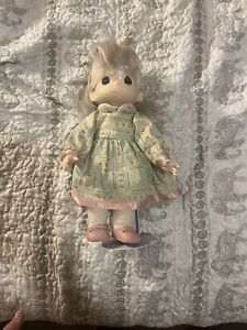 New ListingPrecious Moments In Dress Collectable Doll 1998 Porcelain Blonde Doll With Stand