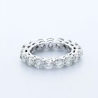 4 CT H SI1 Round Brilliant Earth Mined Certified Diamonds 950 PL. Eternity Ring