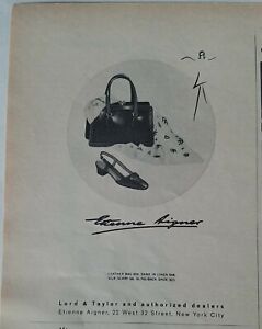 1967 Etienne Aigner leather shoes handbag purse vintage fashion ad