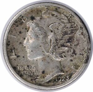 1923-S Mercury Silver Dime AU Uncertified #1146