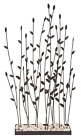 New ListingContemporary Black Metal Flowers with Ivory Shaded Rocks Scuplture 14