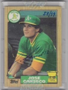 2004 Jose Canseco Topps Originals 1987 AUTO BUYBACK /99 - #620 Oakland A's