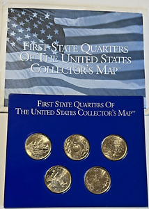 First State Quarters of the U.S. Collector's Map PHILADELPHIA & DENVER