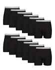 Hanes Men's Value Pack Black Cotton Boxer Brief Underwear 12-Pack  (2XL and 3XL)