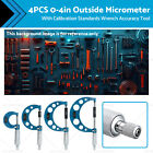 0-4in Outside Micrometer Set With Calibration Standards Wrench Accuracy Tool