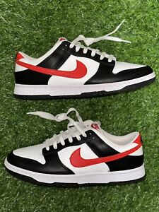 Nike Dunk Low Black White Red  Panda Size 12 Pre Owned  FB3354-001 FAST SHIPPING