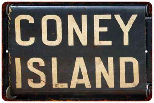 Coney Island Vintage Look Chic Distressed Sign New York Brooklyn 108120020103